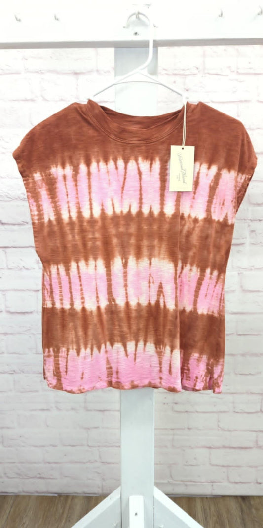 SMALL PINK TYE DYE KNIT TOP