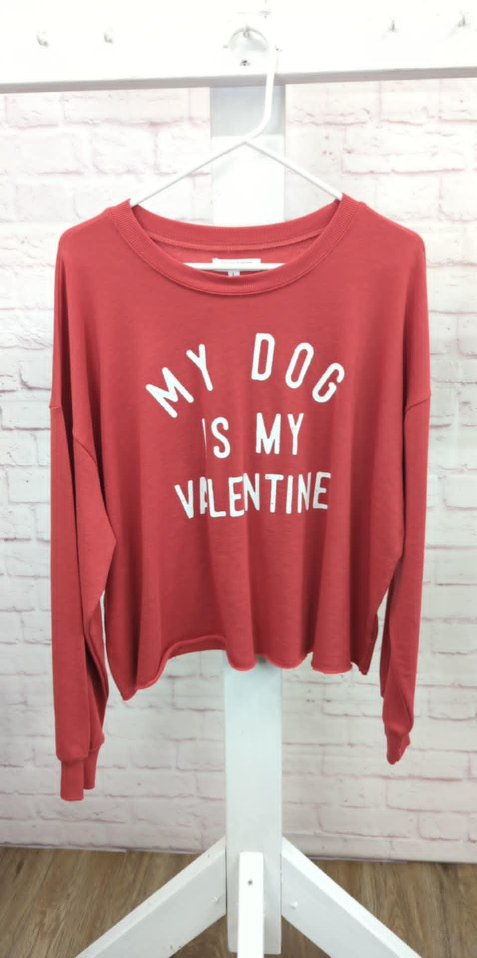 LARGE RED "MY DOG IS MY VALENTINES"