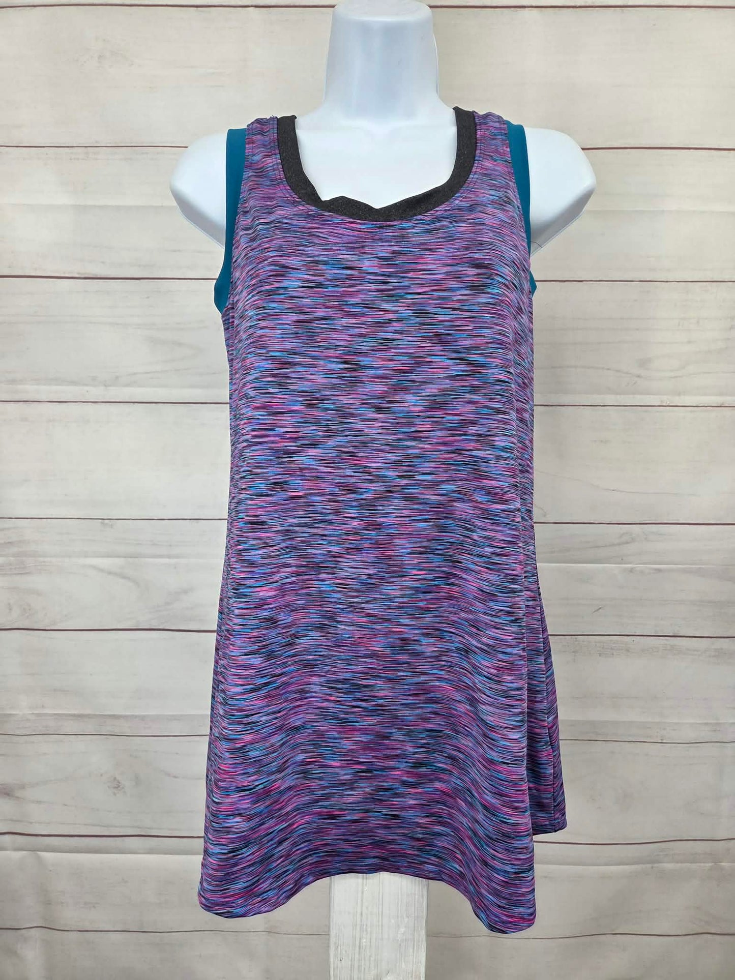 XSMALL A273740 LOGO Lotus by Lori Goldstein Space Dye Knit Tank w/Contrast Detai