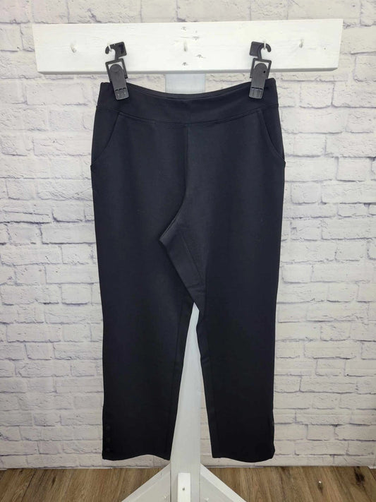 8R BLACK A520303 Belle by Kim Gravel Regular Ponte Ankle Pants