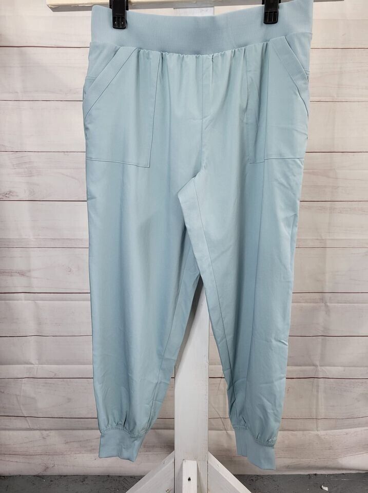 LARGE BLUE MIST A393215 zuda Z-Eco Cityscape Jogger Pants with Rib Knit Detail