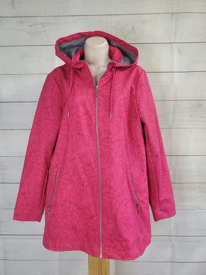 SMALL PINK Nuage Bonded Printed Jacket with Removable Hood