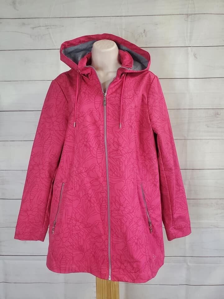 XSMALL PINK A392066 Nuage Bonded Printed Jacket with Removable Hood