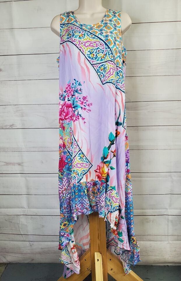 XSMALL LILAC A392871 Tolani Collection Regular Flounce Hem Dress