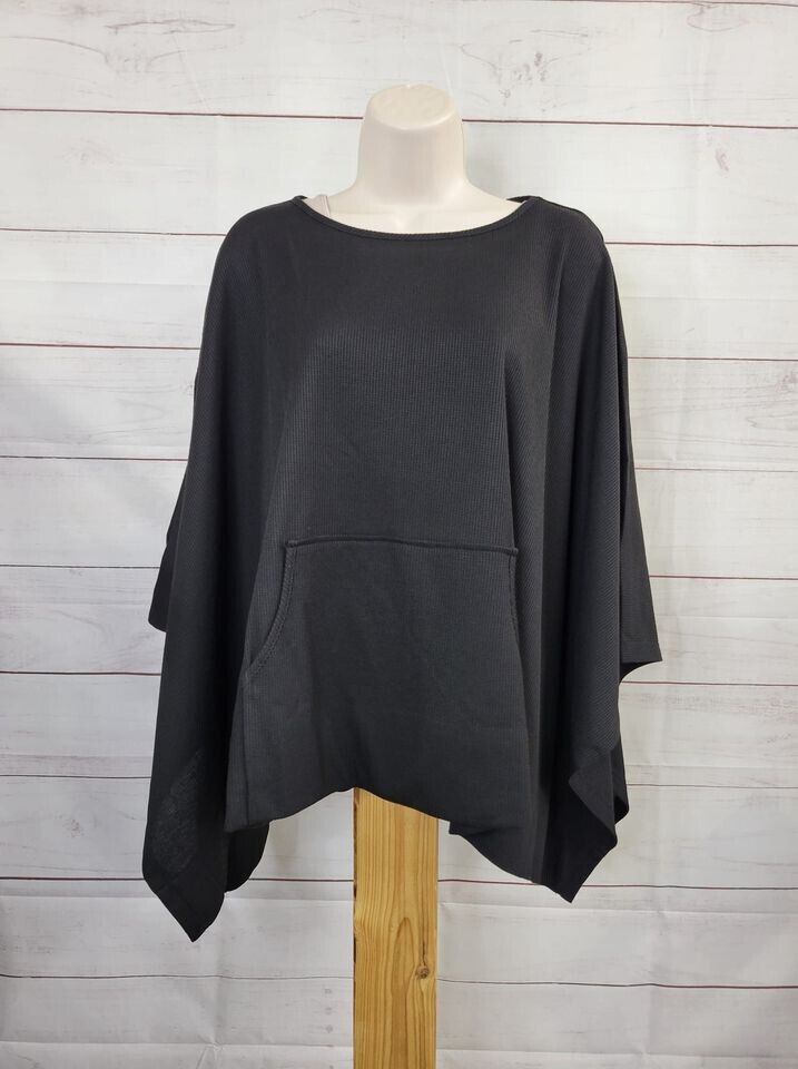 XS/SMALL BLACK A519293 Attitudes by Renee Waffle Knit Capelet