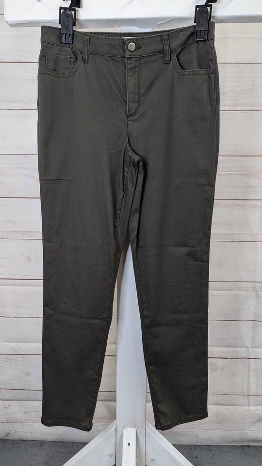 8R GREY NIGHT A294492 LOGO Lori Goldstein 5Pocket Stretch Sateen Skinny