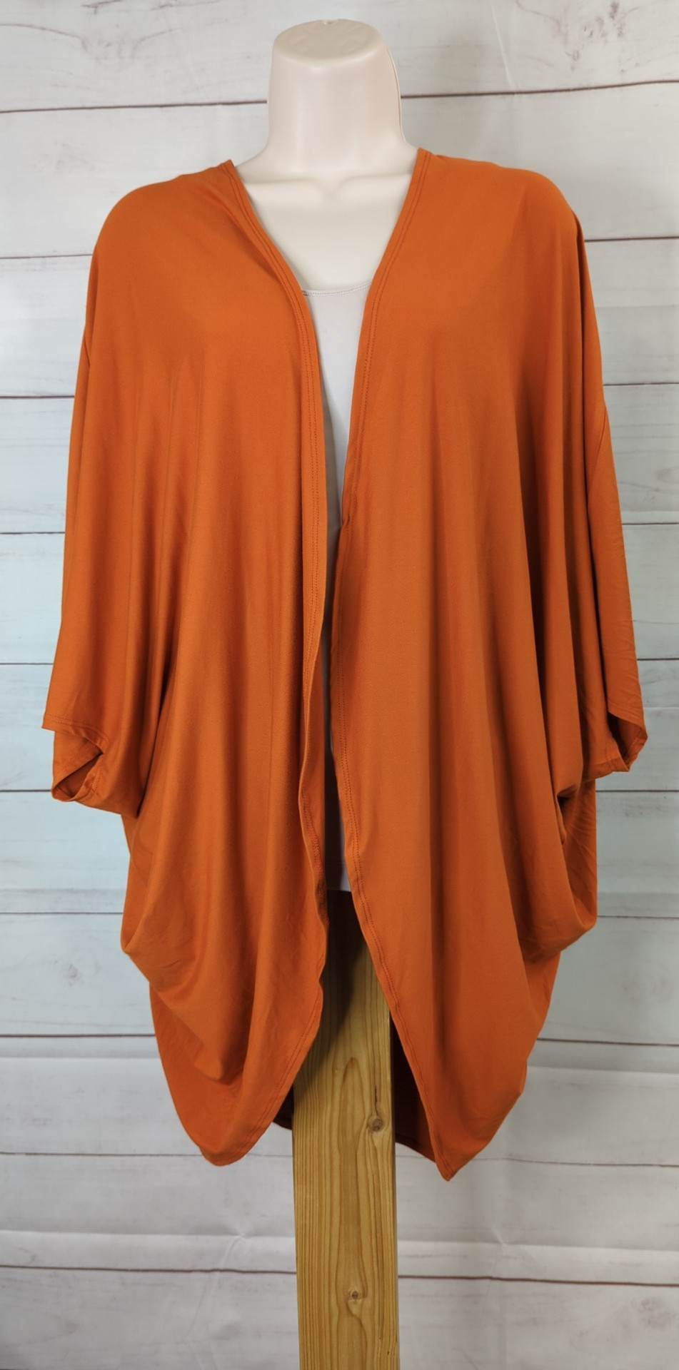 SMALL BURNT SIENA A516244 Attitudes by Renee Yummy Jersey Cocoon Batwing Wrap