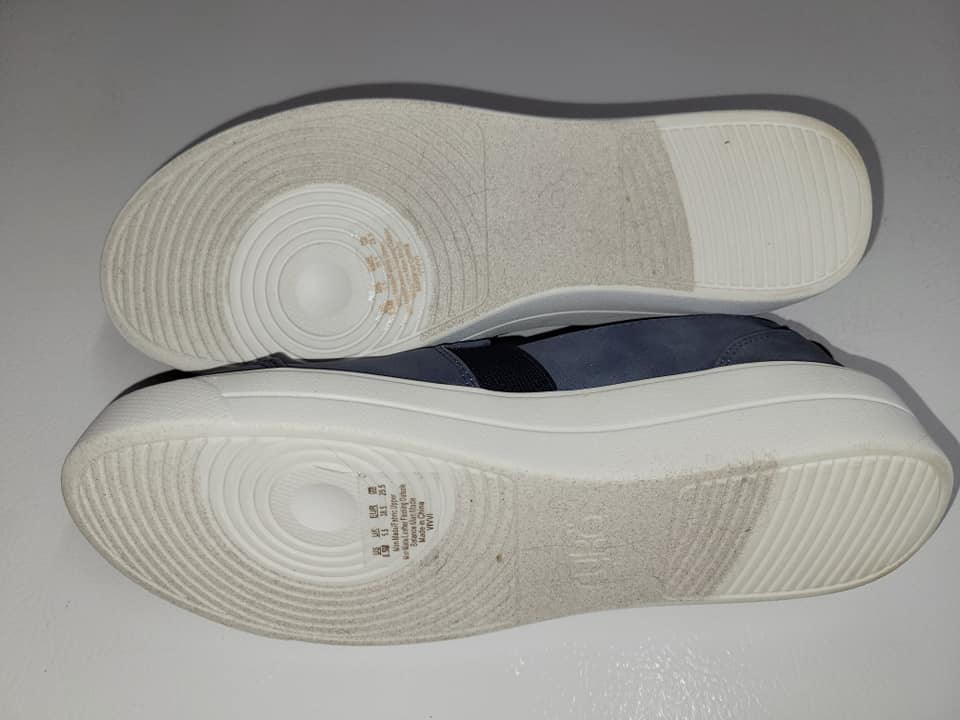 8.5M BLUE A468883 Ryka Pearlized Slip-Ons with Zipper - Vivvi Pearl