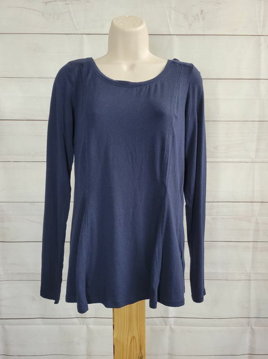 XXSMALL NAVY A372087 AnyBody Cozy Knit Long Sleeve Swing Top Tunic