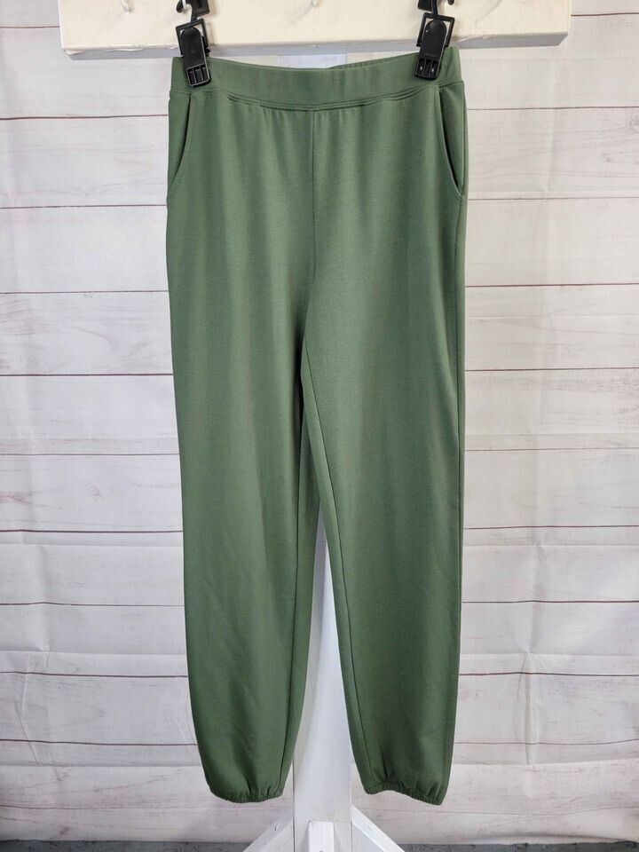 XXSMALL GREEN A399564 Denim & Co. Active Regular French Terry Jogger Pants